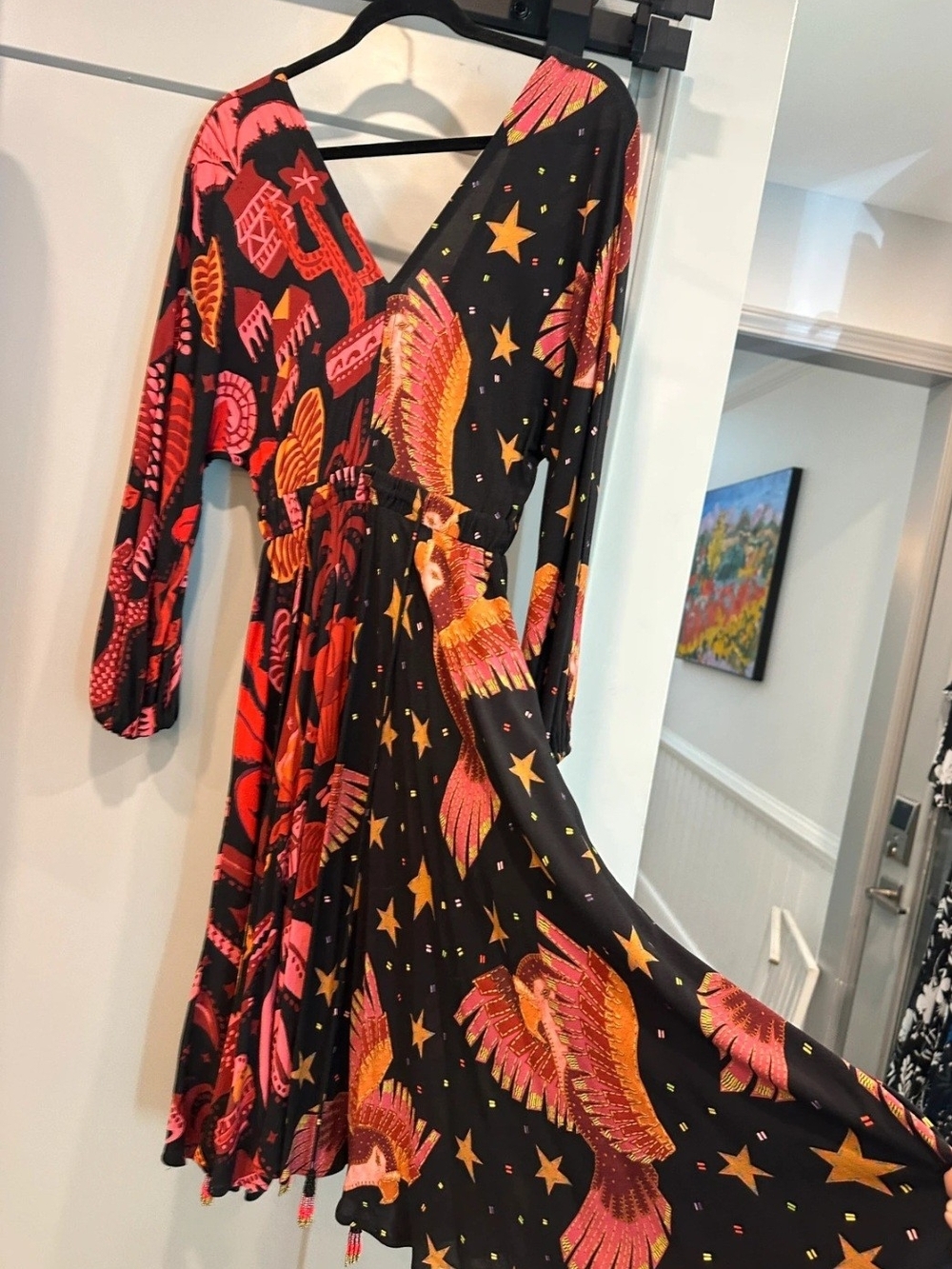 Farm Rio Mixed Gems Midi Dress Sz Xs